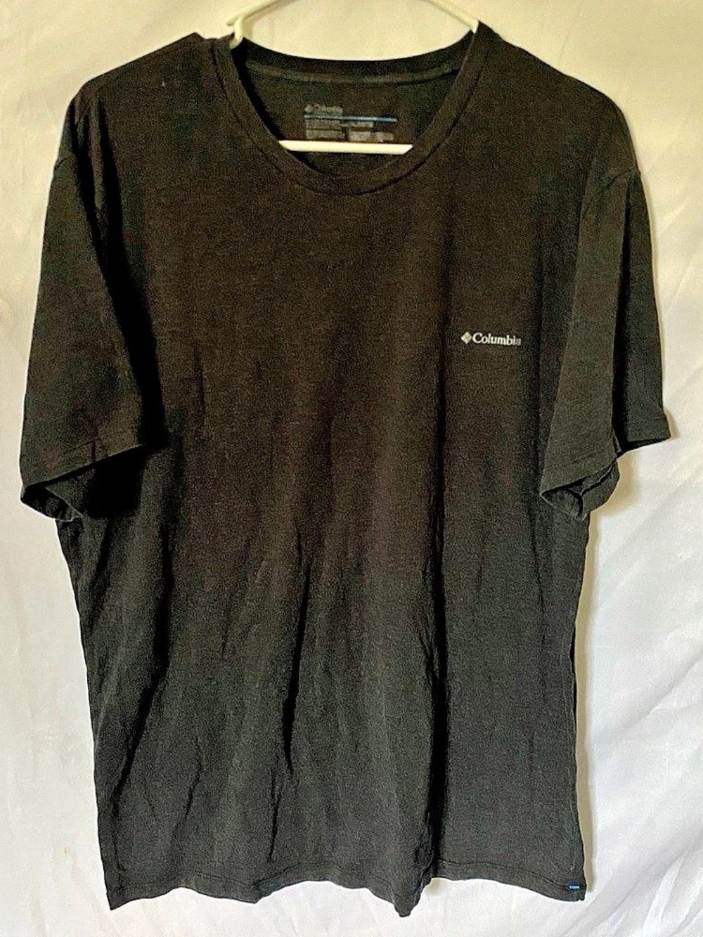 Columbia Performance Shirt Mens XL Dark Charcoal Grey Stretch Cotton Blend Tee
